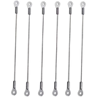 Juego de 10 Cuerdas de Acero Inoxidable de 1.5 mm con Ojales, Lanyard de Seguridad para Tendedero de Ropa