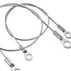 Juego de 10 Cuerdas de Acero Inoxidable de 1.5 mm con Ojales, Lanyard de Seguridad para Tendedero de Ropa