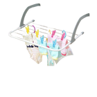 Juego de Cuerda para Tender Ropa, Tendedero Portátil Plegable para Barandillas de Balcón, Alféizar de Ventana, Tendedero Retráctil para Balcón, Perche