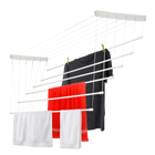 KADAX Secador de Ropa de Baño para Techo 6 Barras 80cm Sólido Duradero