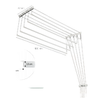 KADAX Tendedero de Ropa de Techo para Baño 5 Barras 100cm Sólido Resistente