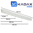 KADAX Tendedero de Ropa de Techo para Baño 5 Barras 100cm Sólido Resistente