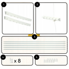KADAX Tendedero de Ropa de Techo para Baño 5 Barras 100cm Sólido Resistente
