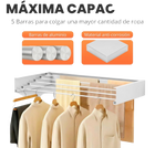 KingnetStore - Tendedero de Pared Plegable de Aluminio, Secador de Ropa Montado en Pared, Compacto y Duradero, Capacidad 30 kg, 80/100 cm, Blanco/Negr
