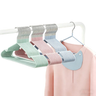 Nano Trace - Perchas Antideslizantes para Niños, Recubiertas de Vinilo Engrosado, Colgadores Multicolor para Ropa de Bebé
