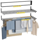 Newlux Tendedero de Pared Plegable V120 Blanco – 12 m de secado, 12 kg, hierro epoxi