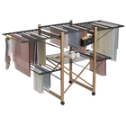 Newlux Tendedero Plegable con Alas XXL - 176x61x104cm, 30m de Capacidad, Estructura Metálica 25kg, 4 Niveles con Ruedas