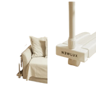 NEWLUX Tendedero Vertical Plegable XXL Fold Care V60 Blanco con Ruedas, 5 Niveles Dobles y 18-21m de Tendido