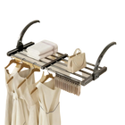 Nuevo tendedero de ropa plegable y extensible para radiador, secador de zapatos y toallas de acero inoxidable para balcón