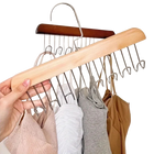 Organizador Colgante de Madera con Múltiples Ganchos para Ropa Interior y Sujetadores - Ahorra Espacio