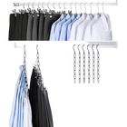 Organizador de Colgadores de Ropa de Acero Inoxidable Plegable y Ahorrador de Espacio