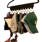 Organizador de Gorras y Sombreros para Armario, Perchero con Ganchos para Puerta, Estante Multifuncional