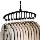 Percha Plegable Multiorificio Antideslizante Organizador de Ropa Ahorrador de Espacio para Armario