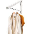 Percha de Pared Plegable Sin Taladro, Tendedero de Ropa Plegable con capacidad de 9 kg, Diseño Ondulado