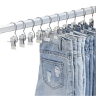 Pinzas de Ropa de Acero Inoxidable Premium con Ganchos - Ahorro de Espacio para Pantalones, Toallas y Organización de Armario