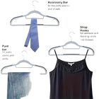 Set de 30 Ganchos Antideslizantes para Ropa, Sólidos y Duraderos, con Gancho Giratorio, Organizadores de Ropa para Baño y Dormitorio