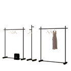 Soporte de Exposición para Ropa de Tienda Exterior, Perchero de Suelo a Techo de Hierro Forjado, Estante Simple para Ropa de Mujer
