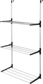 STARLEY Tendedero de Ropa para Puerta, Plegable con 12 Barras, 3 Niveles, 6.5m, Metal/Plástico, Hasta 5kg