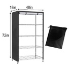 Storage Shelving Unit Cover See Through, Fits Racks 48