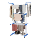 T-LoVendo Tendedero de Ropa Vertical Plegable 4 Niveles - Acero Inoxidable, Soporta 26 kg, Diseño Ahorrador de Espacio con Alas Laterales y Ruedas, Id