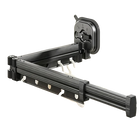 Tendedero de Acero Inoxidable Plegable Retráctil de Pared 360° para Lavandería Balcón Dormitorio - Sin Agujeros Ventosa