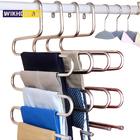 Tendedero de Pantalones Multinivel de Acero Inoxidable 5 Capas - Colgador Antideslizante Tipo S