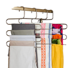 Tendedero de Pantalones Multinivel de Acero Inoxidable 5 Capas - Colgador Antideslizante Tipo S