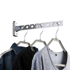 Tendedero de Pared de Acero Inoxidable, Ahorro de Espacio Interior y Exterior, Colgador de Ropa para Baño y Balcón