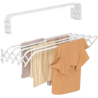 Tendedero de Pared Extensible 60/80/100/120cm - Acero Blanco Plegable Interior/Exterior con 5 Barras
