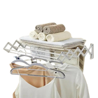 Tendedero de Pared Extensible 80cm - Plegable Interior o Exterior Acero Blanco con 9 Barras y 6 Metros de Espacio