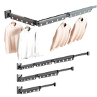 Tendedero de Pared Plegable con Ventosa y Percha Retráctil de 3 Pliegues