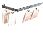 Tendedero de Pared Plegable con Ventosa y Percha Retráctil de 3 Pliegues
