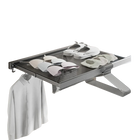 Tendedero de Pared Plegable de Acero Inoxidable - Colgador de Ropa Plegable para Balcón y Viaje