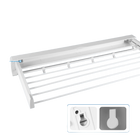 Tendedero de Pared Plegable e Invisible de 7 Barras, 84x43.5x6 cm