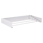 Tendedero de pared plegable Kynley, secador de ropa compacto con capacidad de 30 kg, 6 barras de aluminio de 80 cm, ahorra espacio con solo 2.5 cm de