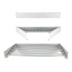 Tendedero de Pared Plegable Retráctil Mikomika 80cm – 6 Barras de Aluminio, Capacidad 30kg
