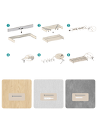 Tendedero de Pared Plegable SONGMICS, Secador de Ropa de Pared con 6 Barras de Aluminio, Diseño de Ahorro de Espacio para Uso Interior y Exterior, Car