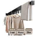 Tendedero de Pared Plegable Triple de Aluminio, Soporta 13 kg, Ahorro de Espacio