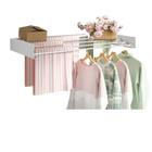 Tendedero de Pared Plegable y Retráctil Invisible para Colgar Ropa y Toallas