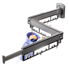 Tendedero de Pared Plegable y Retráctil Resistente para Ropa Colgante