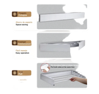 Tendedero de Pared Retráctil Plegable Kynley, Compacto, Soporta 30 kg, 4 m de Espacio de Secado