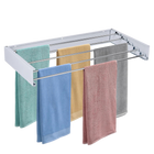 Tendedero de Pared Retráctil T-LoVendo - Plegable y Compacto de Aluminio con 5 Varillas para Interior y Exterior, Ahorro de Energía y Espacio