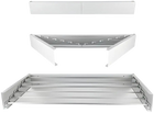Tendedero de Pared Retráctil y Plegable, Aluminio Resistente a la Corrosión, Capacidad 30 kg, 80/100 cm con 5 Barras Ajustables