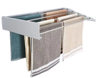 Tendedero de Pared Retráctil y Plegable, Aluminio Resistente a la Corrosión, Capacidad 30 kg, 80/100 cm con 5 Barras Ajustables