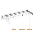 Tendedero de Pared Retráctil, Diseño Compacto y Plegable Ideal para Baño o Balcón con Toallero