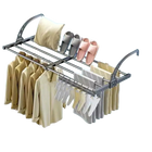 Tendedero de Radiador Plegable de Acero al Carbono Ajustable y Retráctil, Ahorro de Espacio para Ropa