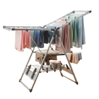 Tendedero de Ropa Ajustable de 2 Niveles, Plegable de Aluminio Antióxido, Estructura A-Frame Estable para Uso Interior y Exterior