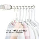 Tendedero de Ropa con 8 Agujeros para Ventana - Secador de Balcón Plegable