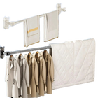 Tendedero de ropa con ventosa, extensible de 49 a 208 cm, para balcón y ventana sin taladro