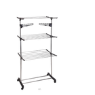 Tendedero de ropa de 3 niveles Well Home con 4 ruedas, 80x57x165 cm